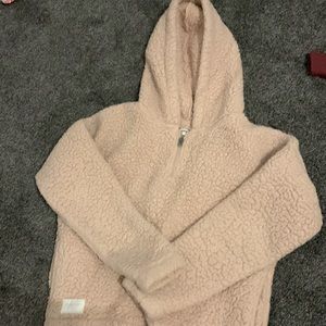 abercrombie kids pink fluffy jacket